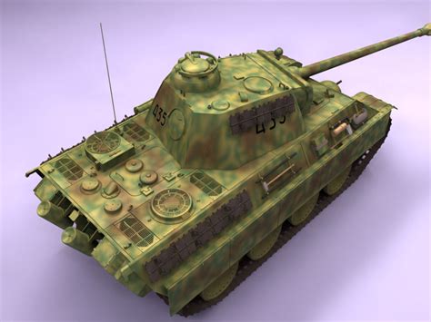 Panther G Tank 3D Model .max .obj .3ds .c4d .lwo .lw .lws .ma .mb ...