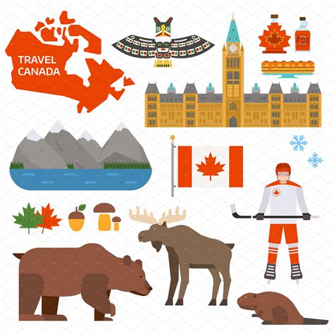 Canada symbols vector illustration | Custom-Designed Illustrations ...