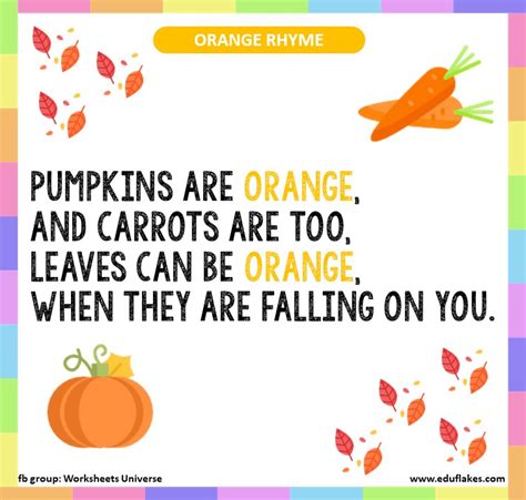 Colour rhymes for kindergarten - eduflakes