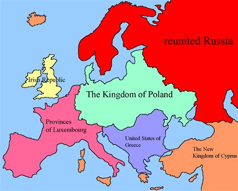 Alternate History, colorful Map of europe free image download