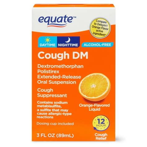 Equate Cough DM Extended-Release Oral Suspension, Orange Flavor, 3 fl ...