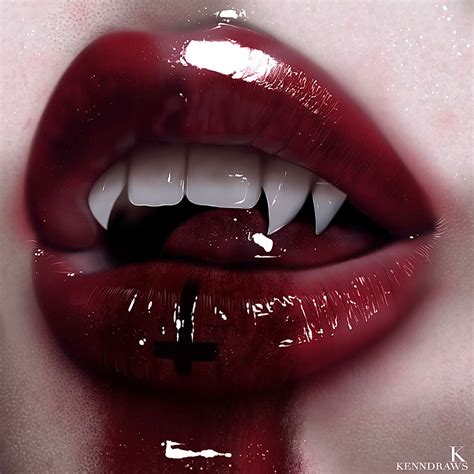 Vampire Lips, Me, Digital Painting, 2020 : r/Art