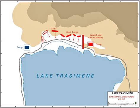 Map of the Battle of Trasimene 217 BC