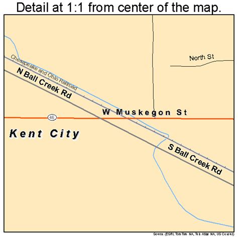 Kent City Michigan Street Map 2642780