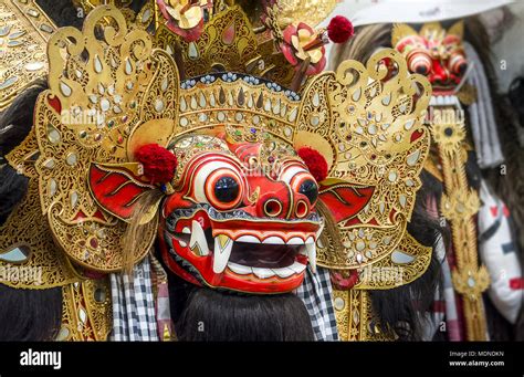 Traditional Barong Bali Mask Indonesia Used in Dance Performance Stock ...