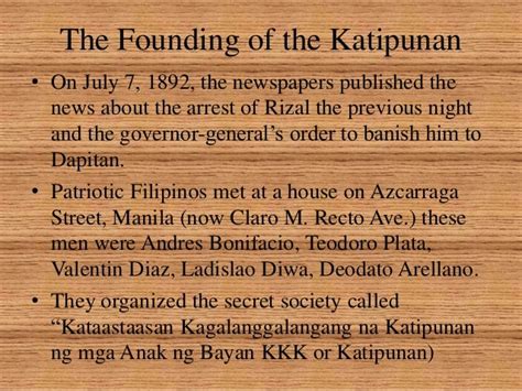 Bonifacio and the katipunan