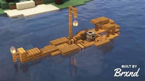 Minecraft Boat Tutorial: Small Fishing Boat - YouTube