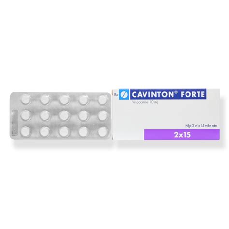 Cavinton Forte Vinpocetin 10mg hộp 2 vỉ x 15 viên nén Hungary – Thuốc ...