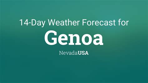 Genoa, Nevada, USA 14 day weather forecast