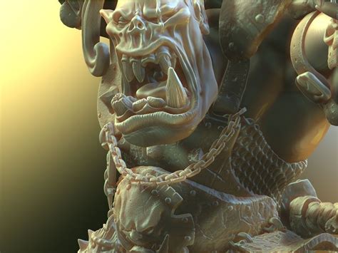 Grimgor Ironhide free 3D Model 3D printable .stl - CGTrader.com