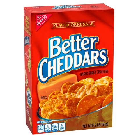 Better Cheddars Baked Snack Cheese Crackers, 6.5 oz - Walmart.com ...