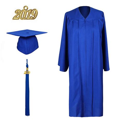 TOPTIE Adult Unisex Graduation Matte Gown Cap with Tassel 2019 for High ...