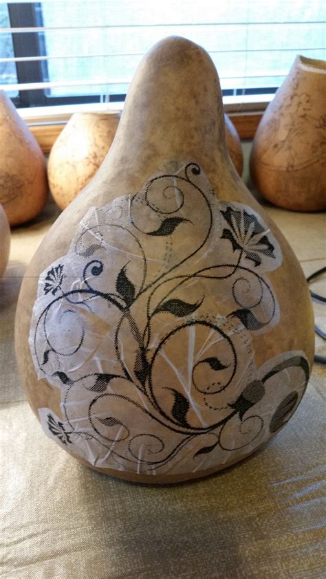 How to transfer design onto your sunflower gourd (#2 in series)