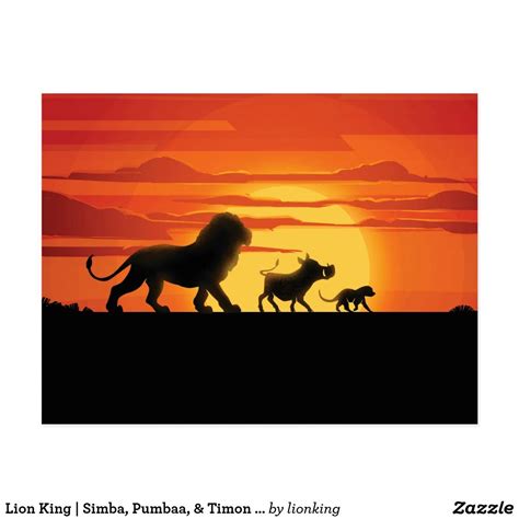 Lion King Sunset Silhouette