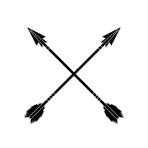 Black stylish crossed arrow 1218633 Vector Art at Vecteezy