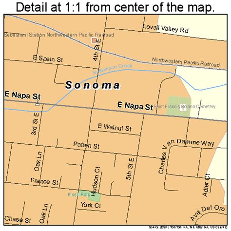 Sonoma California Street Map 0672646