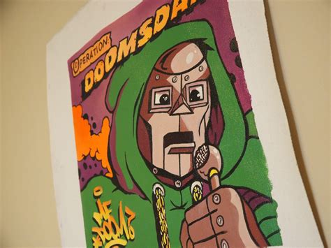 MF DOOM Operation Doomsday Album Cover Hand Painted on Canvas 10 by 10 ...