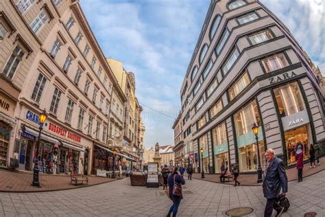 Vaci Utca, Budapest, Hungary Editorial Stock Image - Image of pavilion ...