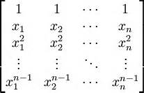 linear algebra - generalizations of Vandermonde matrix to high ...