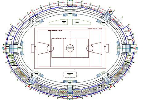 Coliseum Architecture Layout and Structure Design dwg file - Cadbull