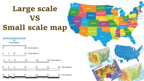 What is the difference between small and large scale maps?