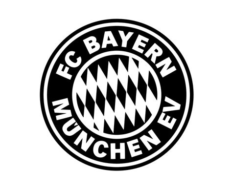 Bayern Munich Logo Symbol Black And White Design Germany football ...