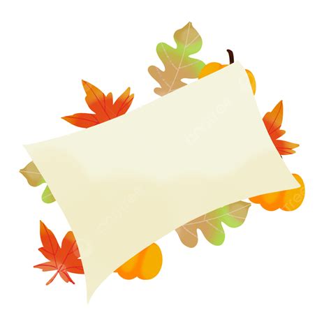 Autumn Pumpkin Leaves Paper Border, Fall, Autumn, Pumpkin PNG ...