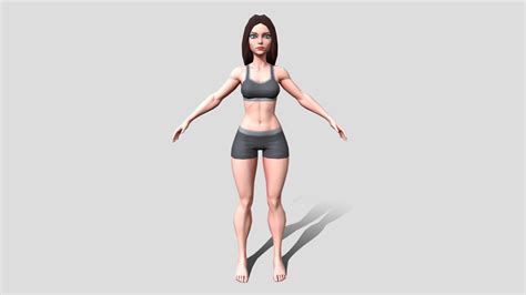 Female Character Base mesh Game-ready - Buy Royalty Free 3D model by ...