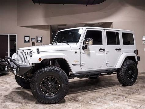 2014 Jeep Wrangler Unlimited Sahara 4X4 White Upgrades GPS Hardtop ...