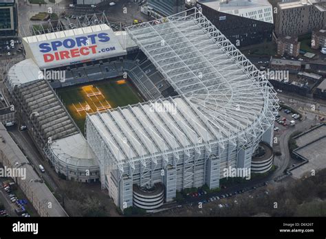 Aerial photograph of Newcastle United Football Club St James' Park ...