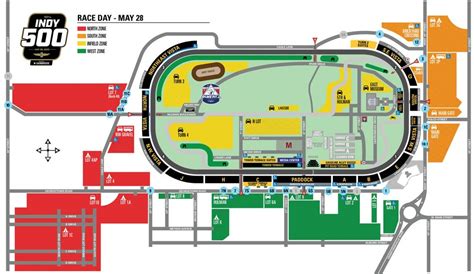 Printable IMS map for Indy 500: Guide to Indianapolis Motor Speedway