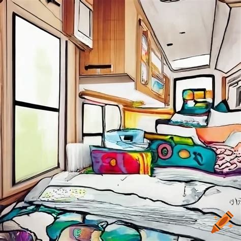 Cozy rv bedroom interior on Craiyon