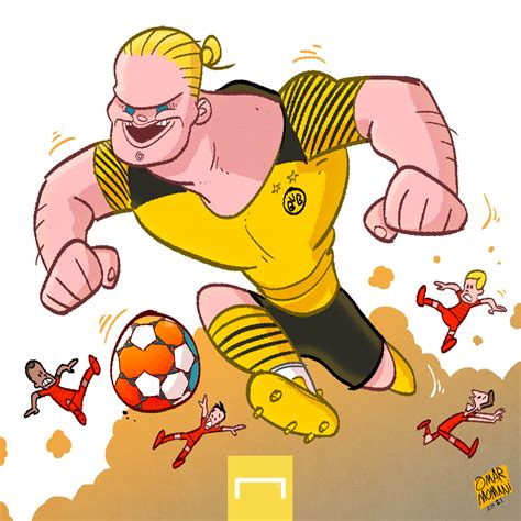 Omar Momani cartoons: Erling Haaland the beast