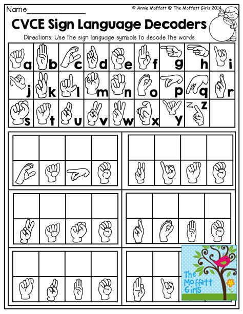 Beginner Free Printable Sign Language Words