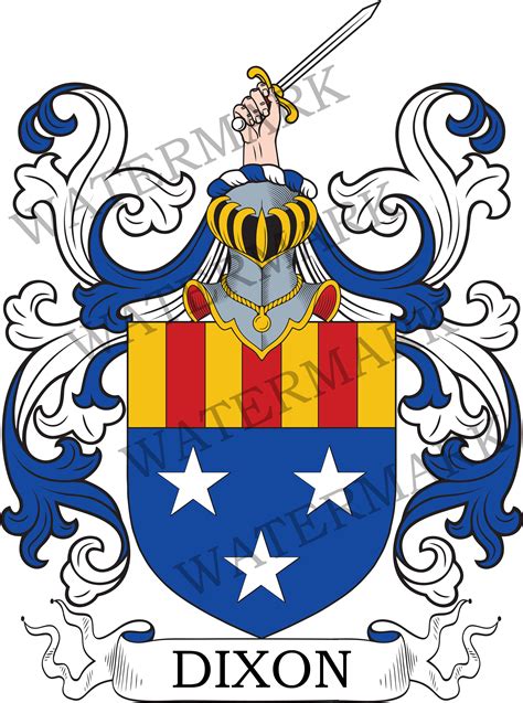 Dixon Family Crest Digital Download Dixon Coat of Arms JPG File ...