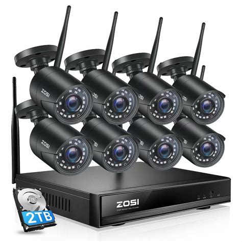 ZOSI 8CH 1080P Wireless Security Cameras System With 2TB Hard Drive,H ...