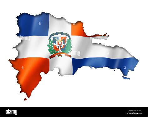 Dominican Republic flag map Stock Photo - Alamy