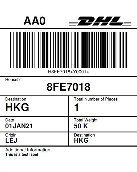 Shipment Label (DHL Global Forwarding)