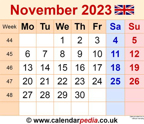 November 2023 Calendar Uk - Get Calendar 2023 Update