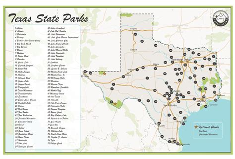 Large Map Of Texas State Parks