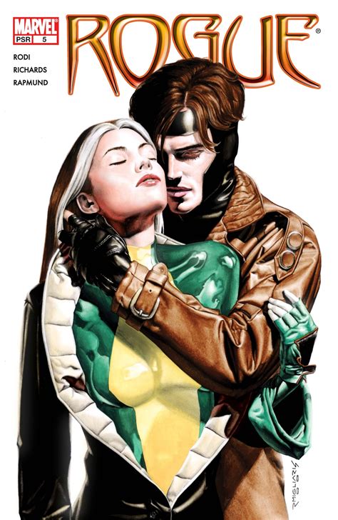 an image of a man hugging a woman in the cover of comic book roggue