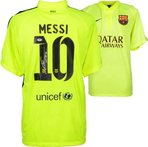 Lionel Messi Barcelona Autographed Green Jersey