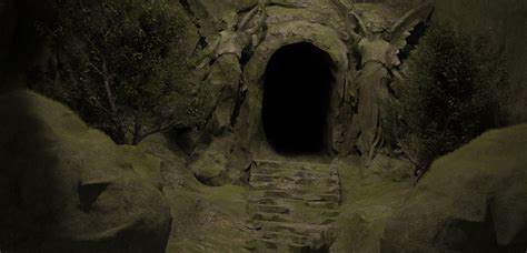 ArtStation - entrance to the cave