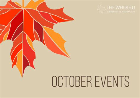 9 October Events | The Whole U