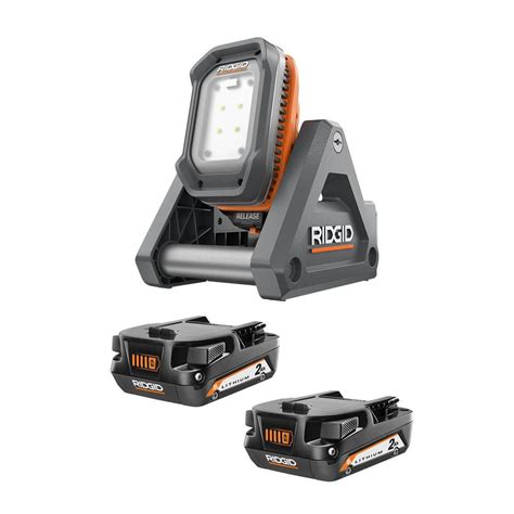 Ridgid 18v 2 0 ah compact lithium ion batteries 2 pack with 18v ...