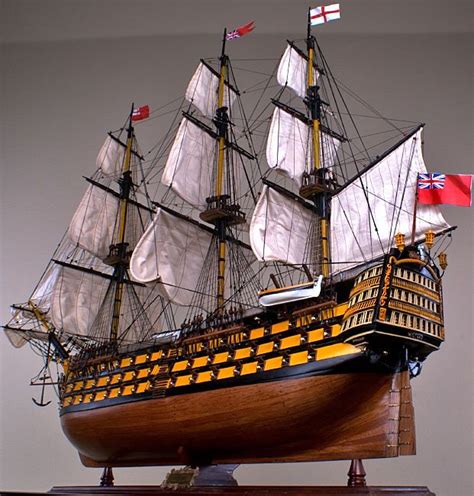 HMS VICTORY 52" wood model ship large scale sailing tall British boat ...