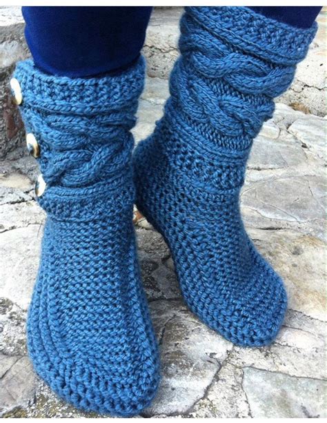 Etsy's Favorite-indoor Knitted Slippers Knitted Boots - Etsy