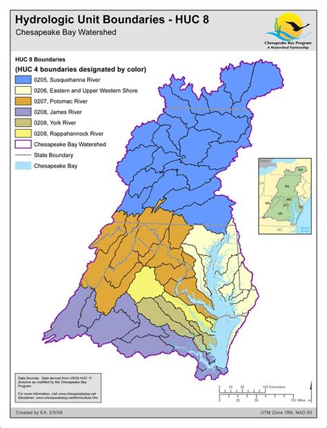 Map: Hydrologic Unit Boundaries - HUC 8 - Chesapeake Bay Program