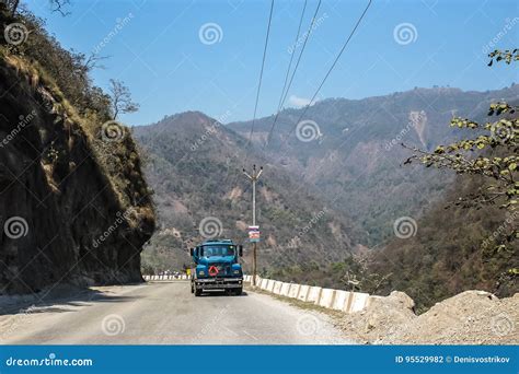 Indian Truck on the Mountain Road Near Rishikesh Editorial Photography ...