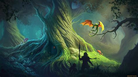 Epic Fantasy Dragon: Enchanted HD Wallpaper by Nick Deligaris